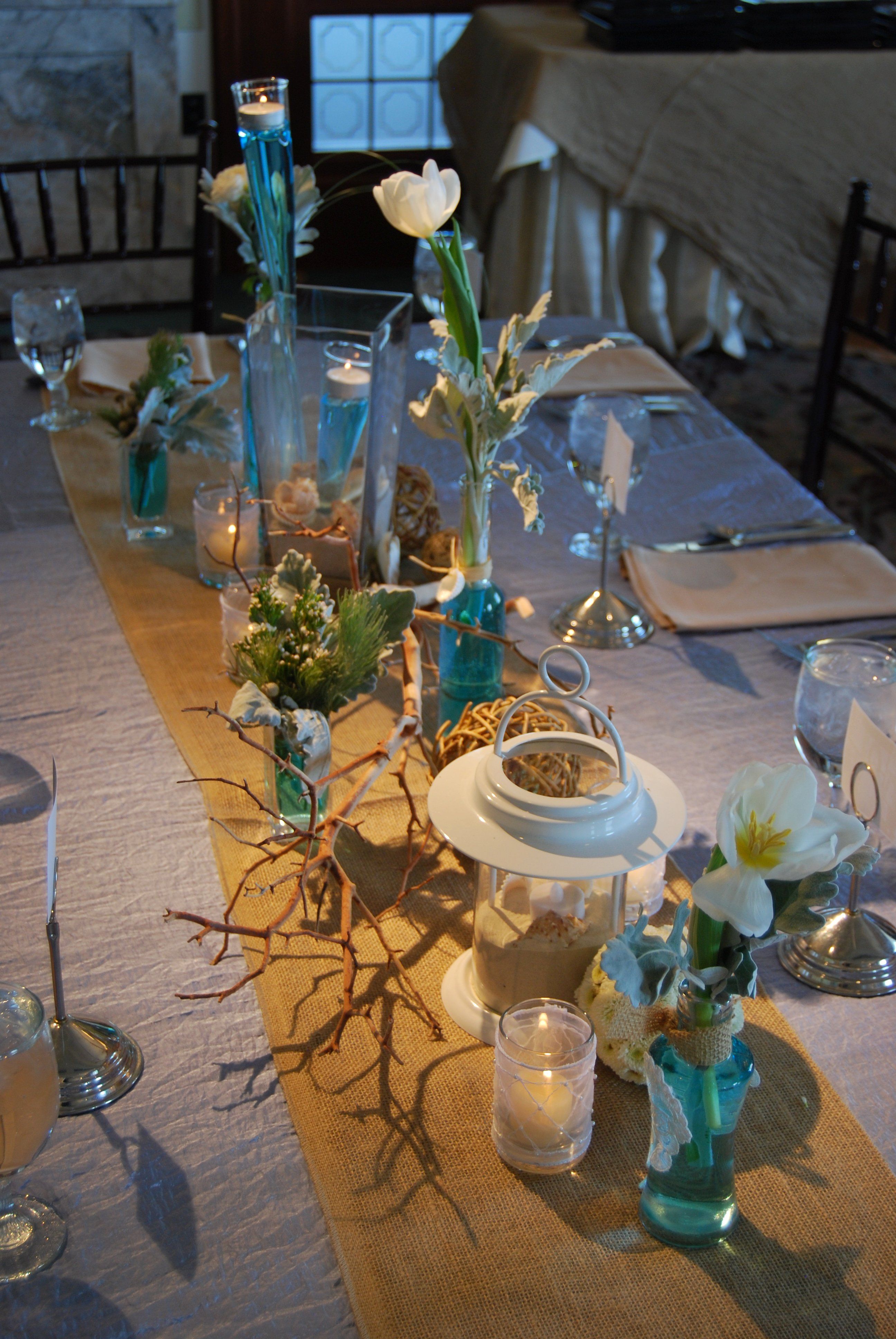 Tablescapes | Temple Square | Beach themed wedding centerpieces