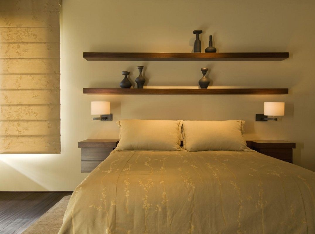 Shelving over bed