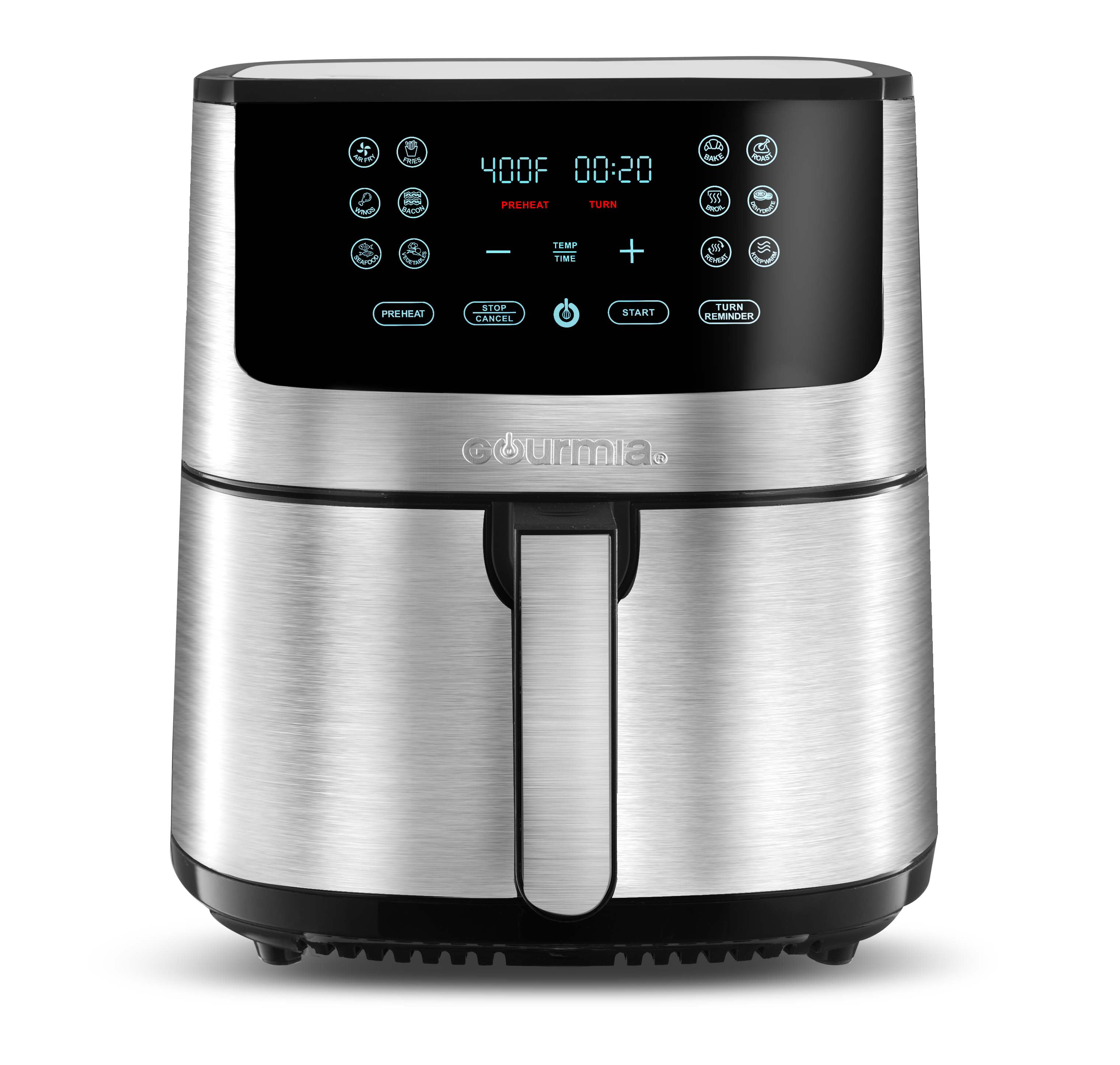 Gourmia 8-Qt Digital Air Fryer with Guided Cooking, Easy Clean