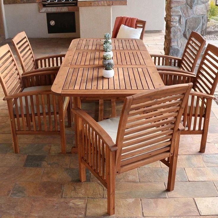 Acacia Wood Outdoor Patio Furniture | Clearance patio furniture, Wood