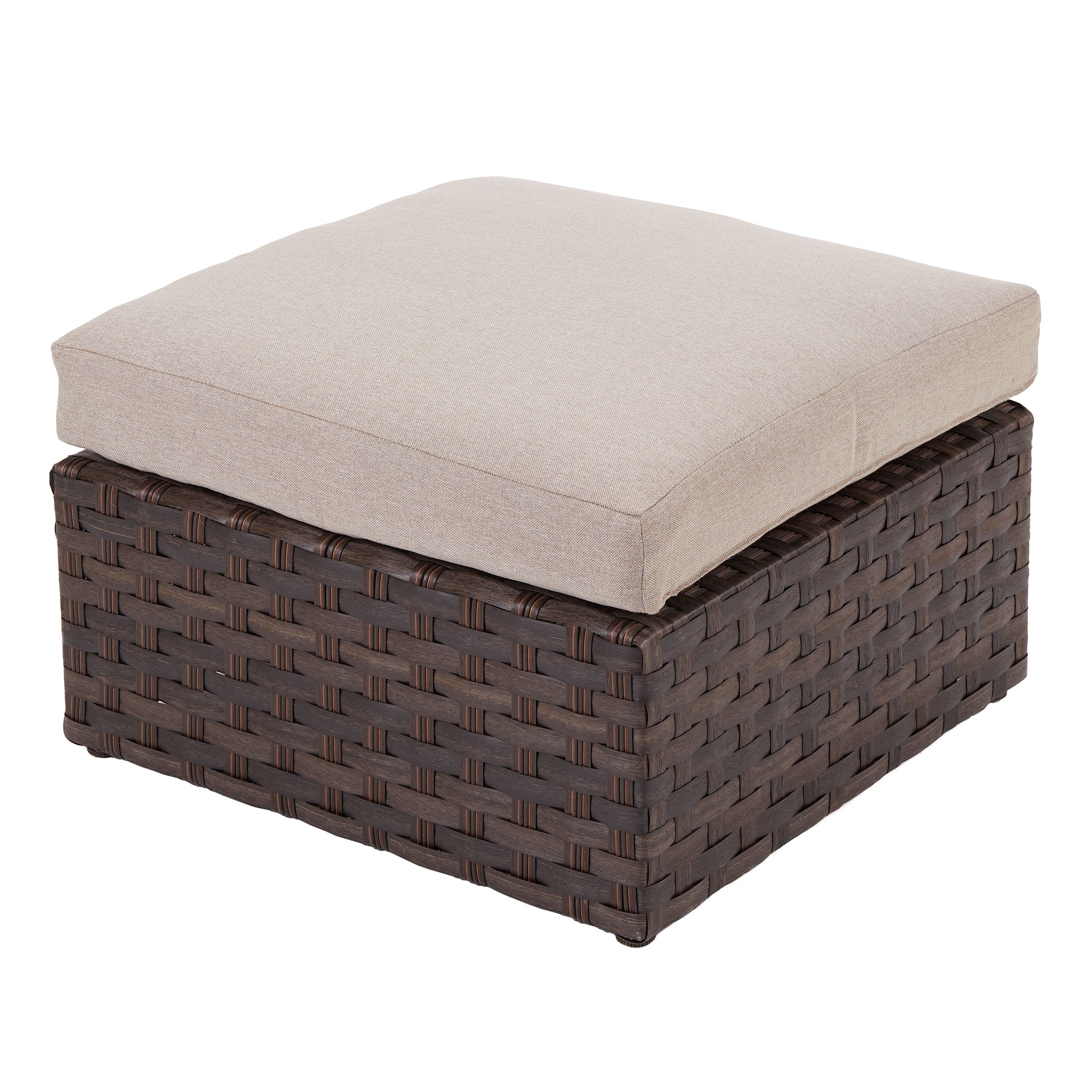 Better Homes & Gardens Harbor City 2-Piece Patio Ottoman Set with Beige