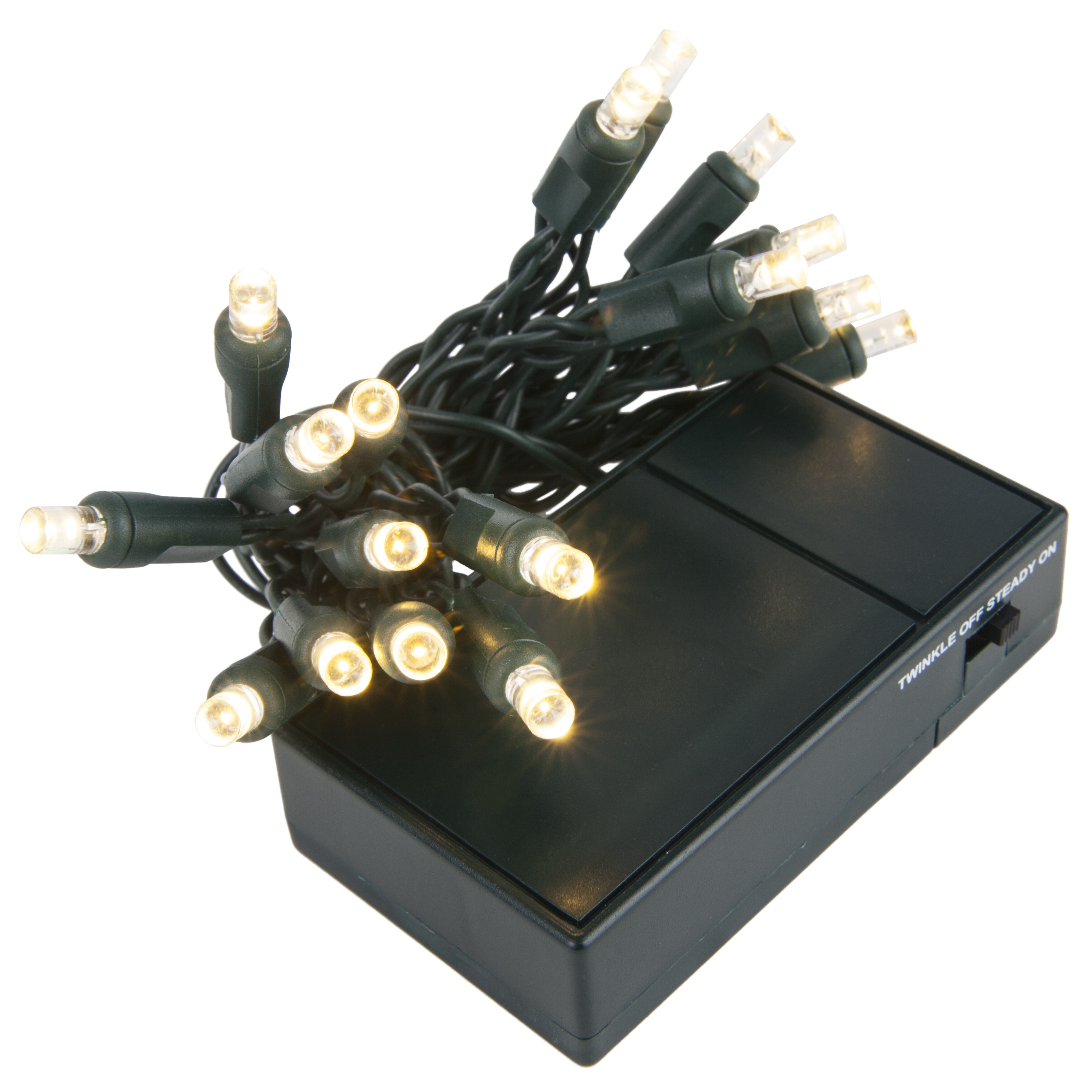 Battery Operated Lights - 20 Warm White Battery Powered Twinkle 5mm LED