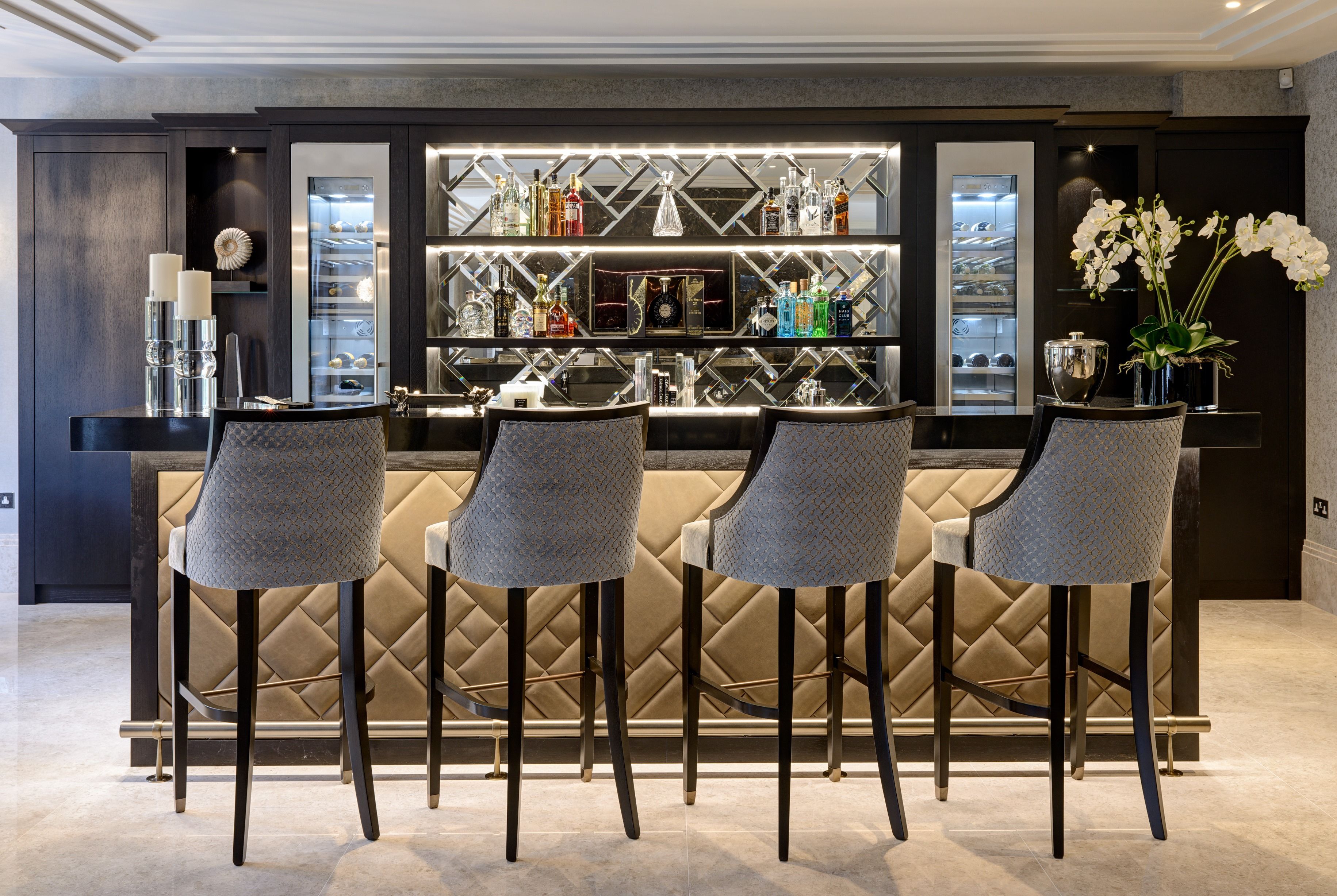 Elegant Art Deco Interiors for a Luxury Wentworth Refurbishment | Bar