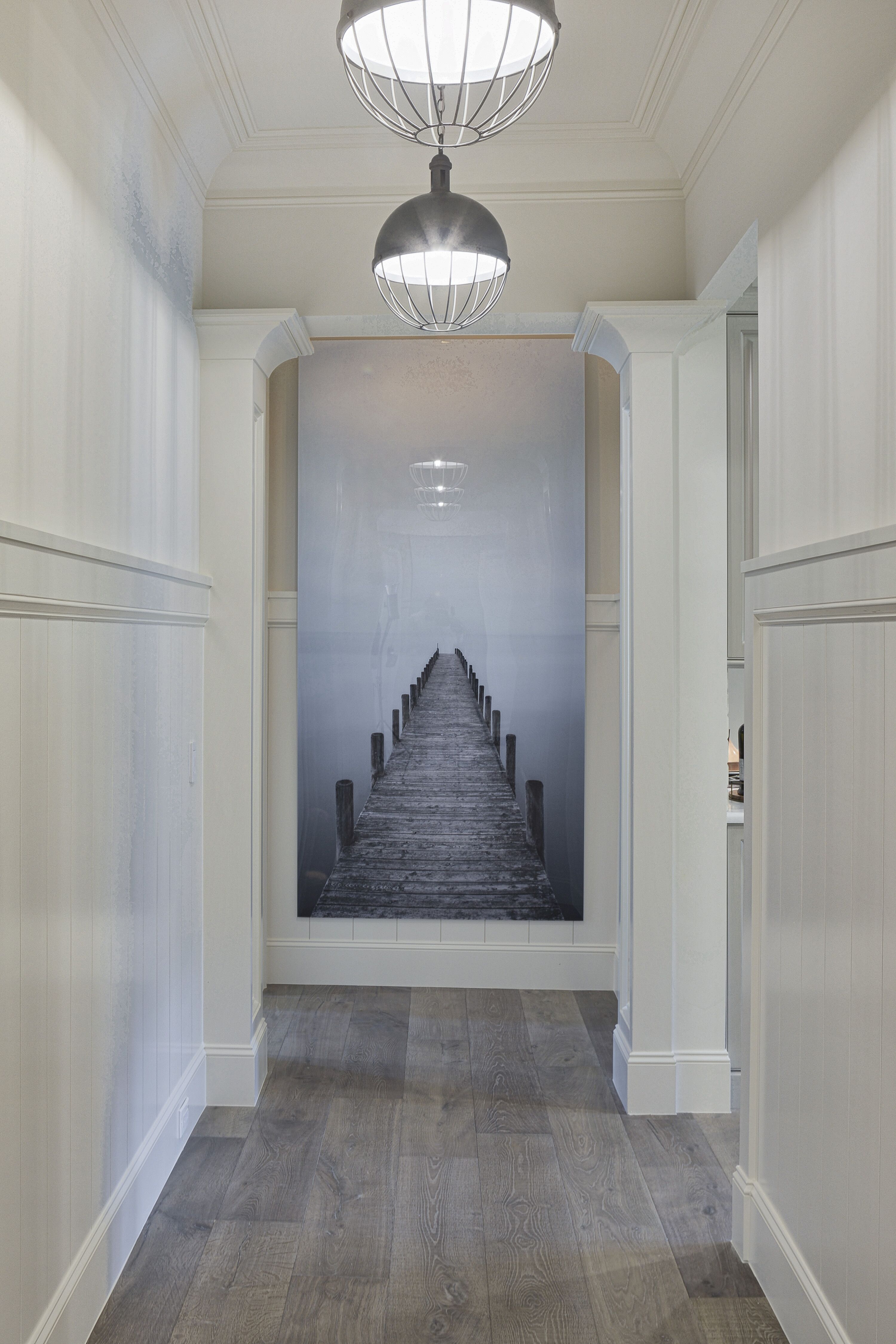 Art in Hallway | Decorating long hallway, End of hallway, Hallway wall