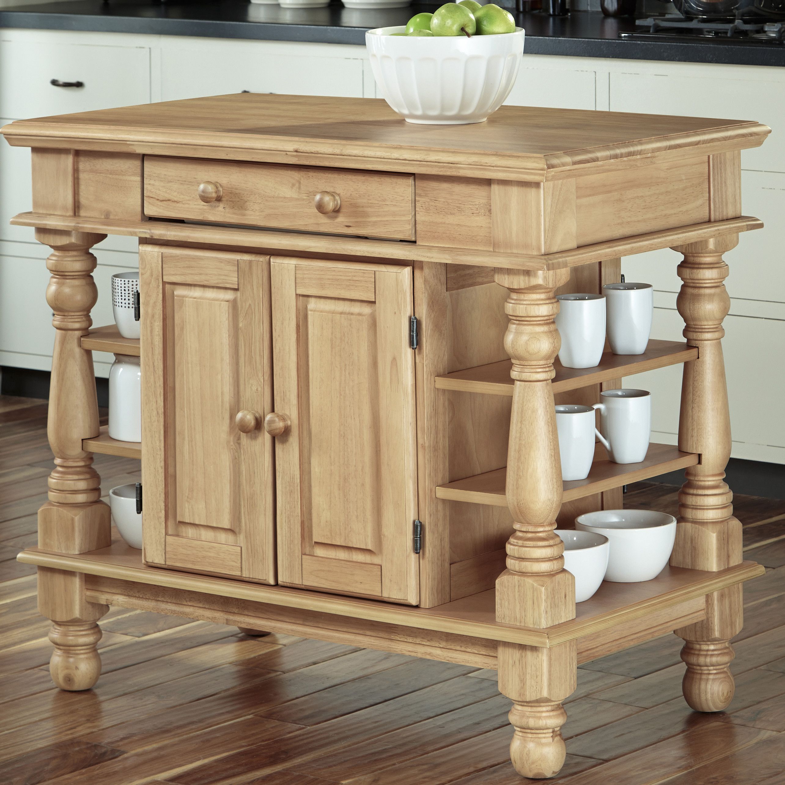 Collette Kitchen Island with Solid Wood Top | Kitchen design small, New