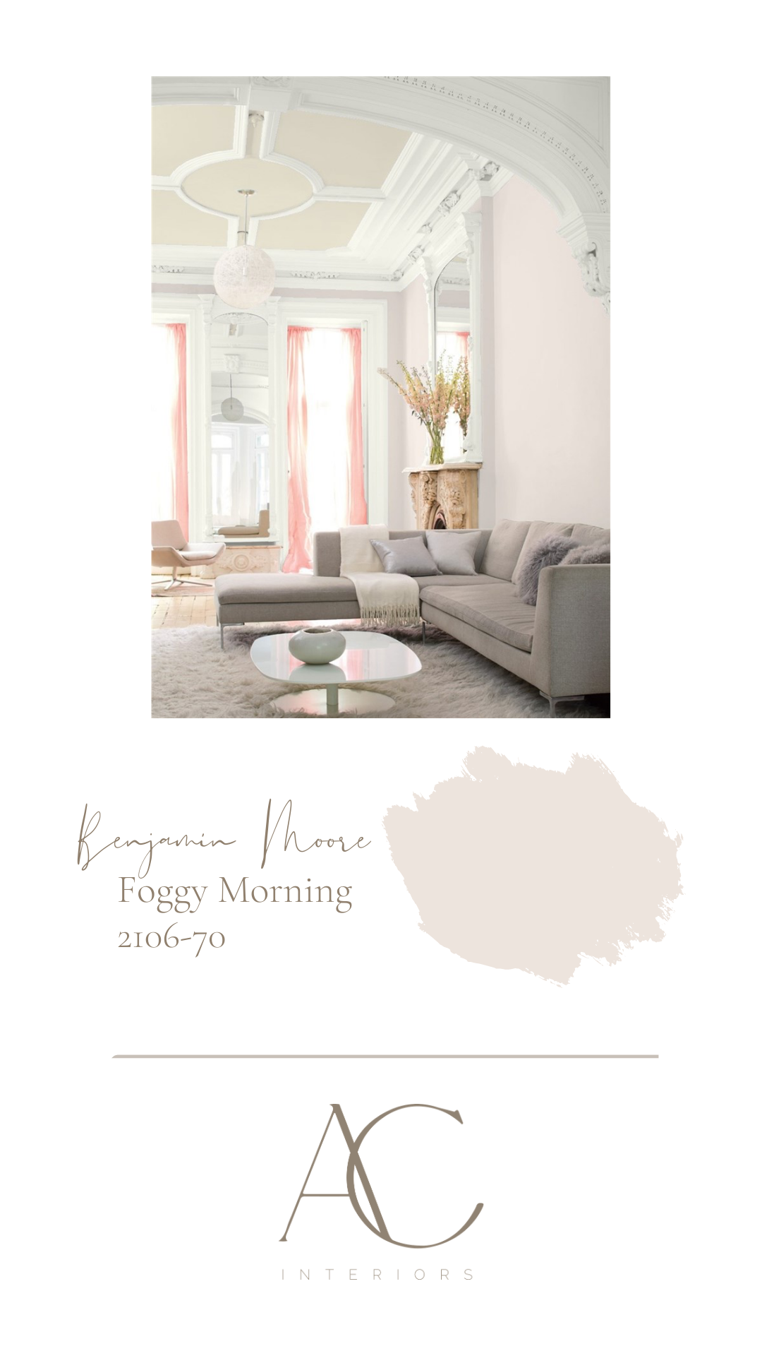 Benjamin Moore Foggy Morning 2106-70 | Home interior design, Benjamin