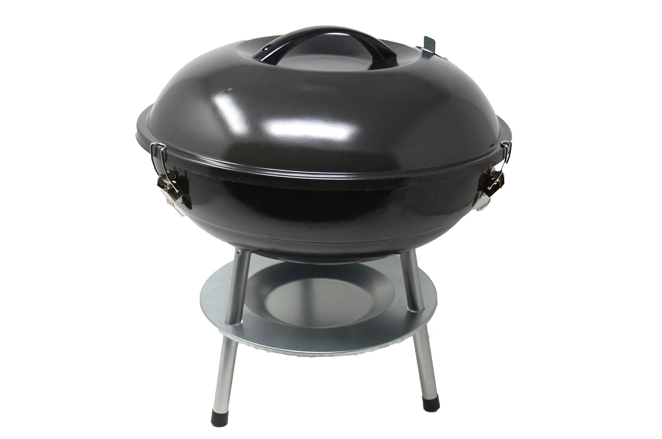 Mini Round Portable Barbecue BBQ Charcoal Grill 14" For Camping Outdoor