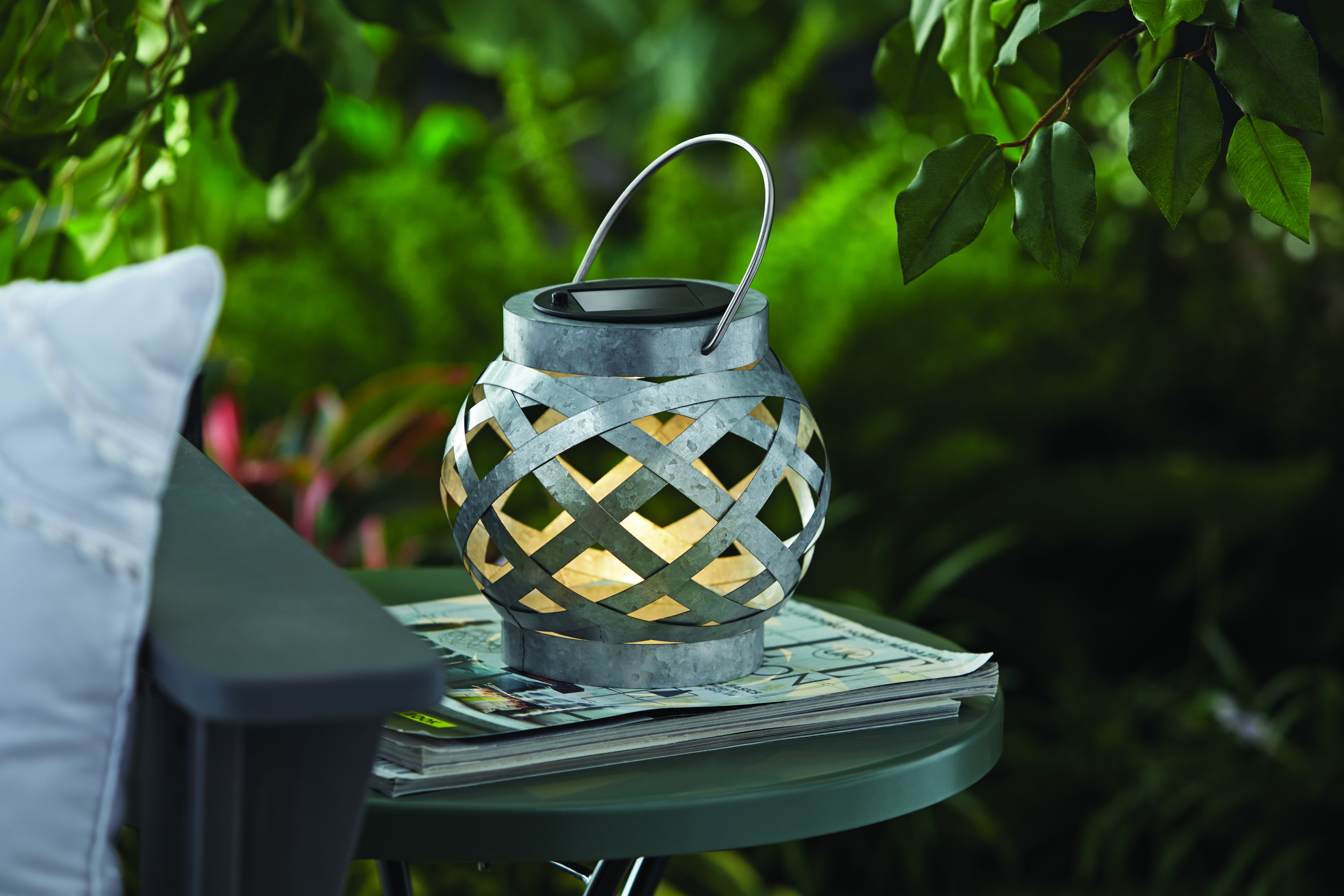 Better Homes and Gardens Outdoor Galvanized Solar Lantern - Walmart.com