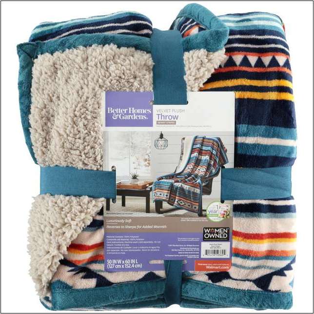 Better Homes & Gardens Velvet Plush To Sherpa Throw Blanket, Desert