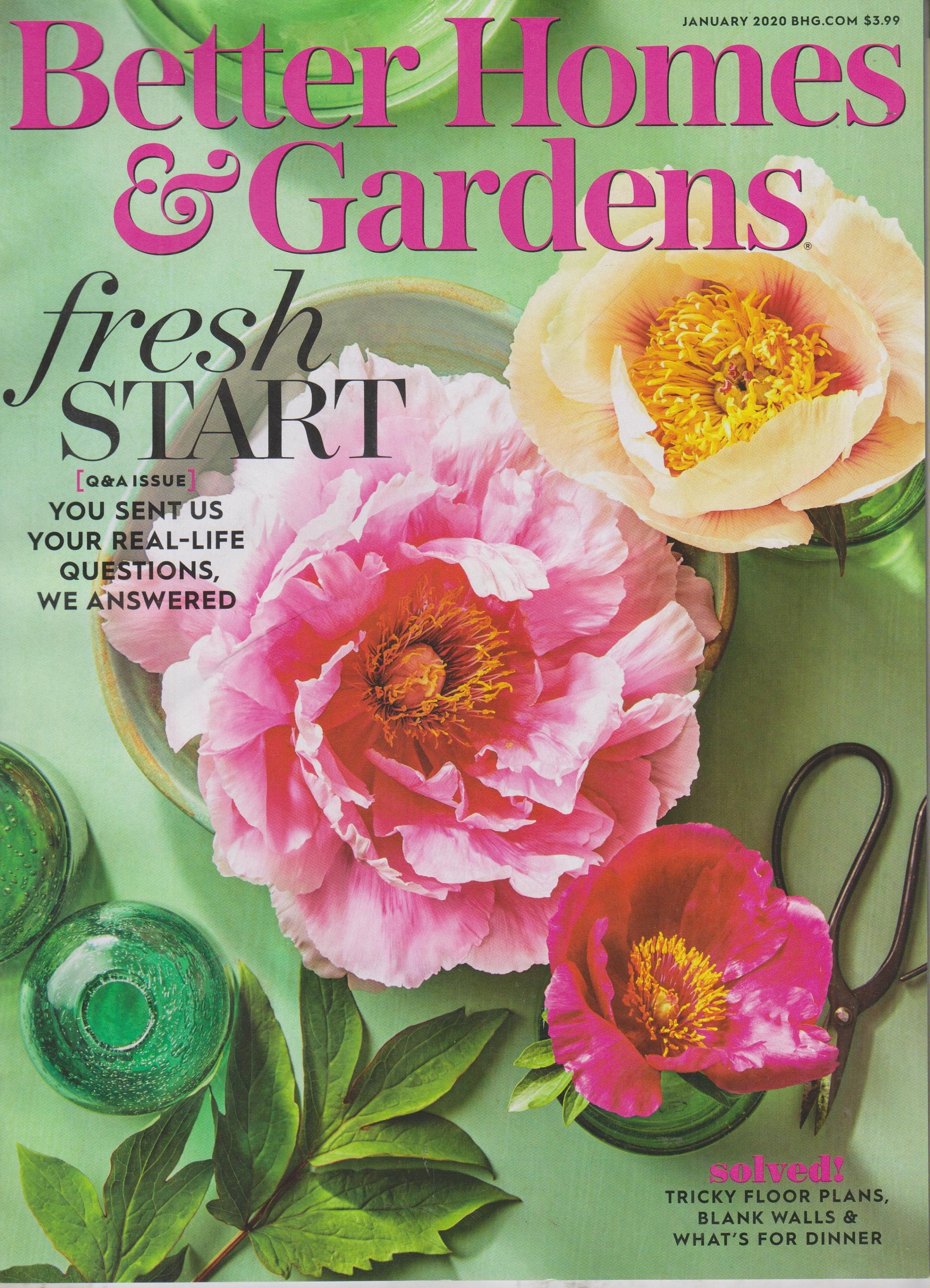 Better Homes & Gardens Fresh Start cover, January 2020