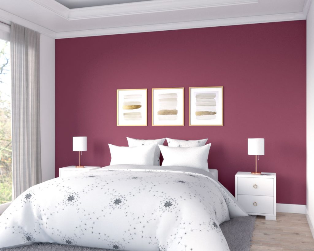 10 Beautiful Burgundy Accent Wall Ideas for Bedroom and Living Room