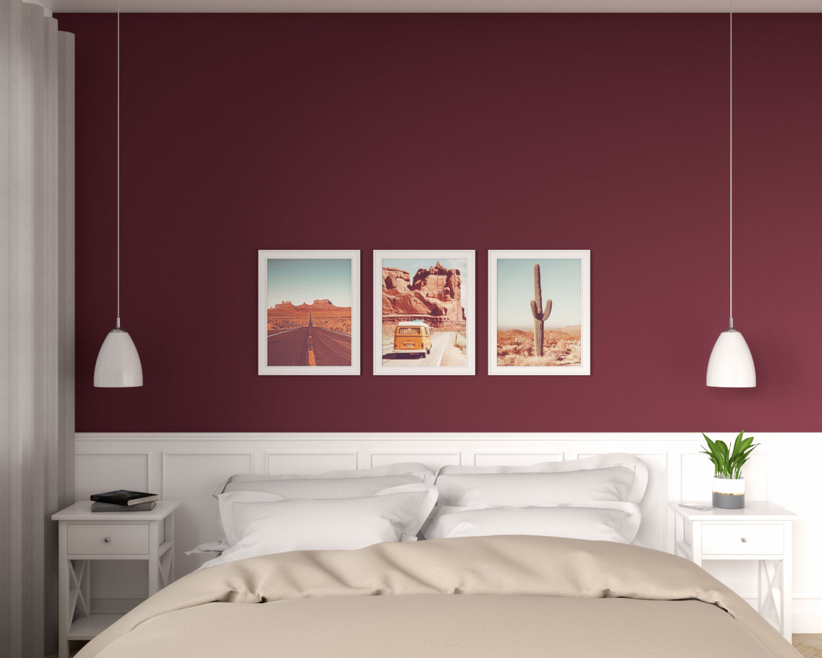 10 Beautiful Burgundy Accent Wall Ideas for Bedroom and Living Room