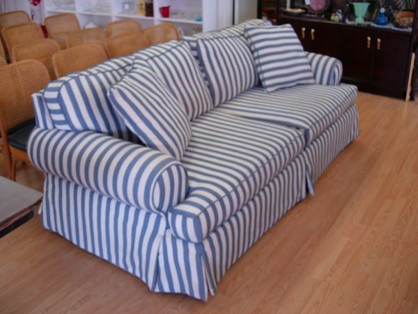 blue stripe sofas | Share on facebook Share on Twitter Share on