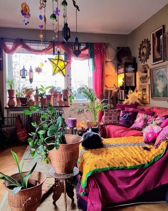 Boho bedroom decor hippie bohemian style plants 36 in 2020 | Boho