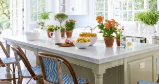 Blue Kitchen Islands With Seating