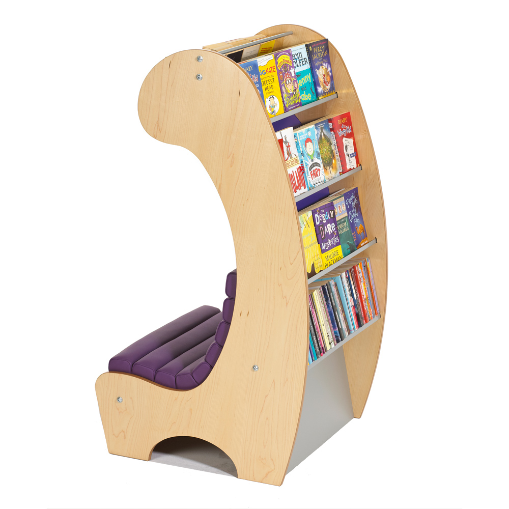 Simple Curved Chair With Bookcase