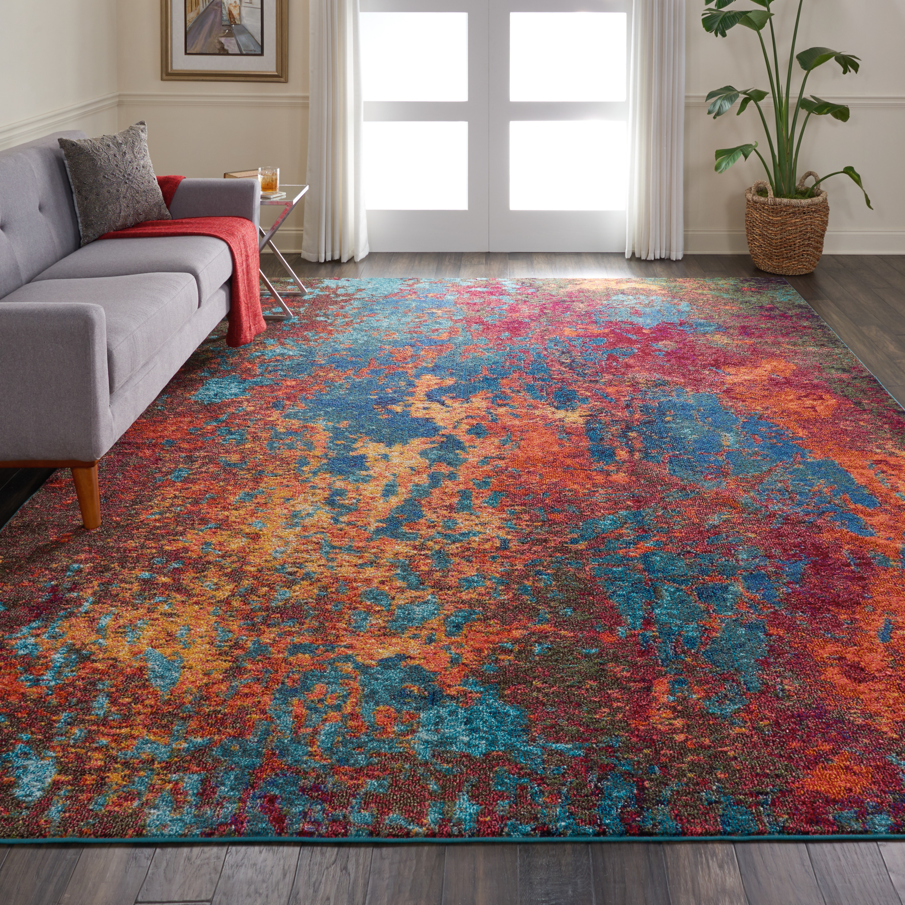 Nourison Celestial Colorful Abstract Atlantic Area Rug - Walmart.com