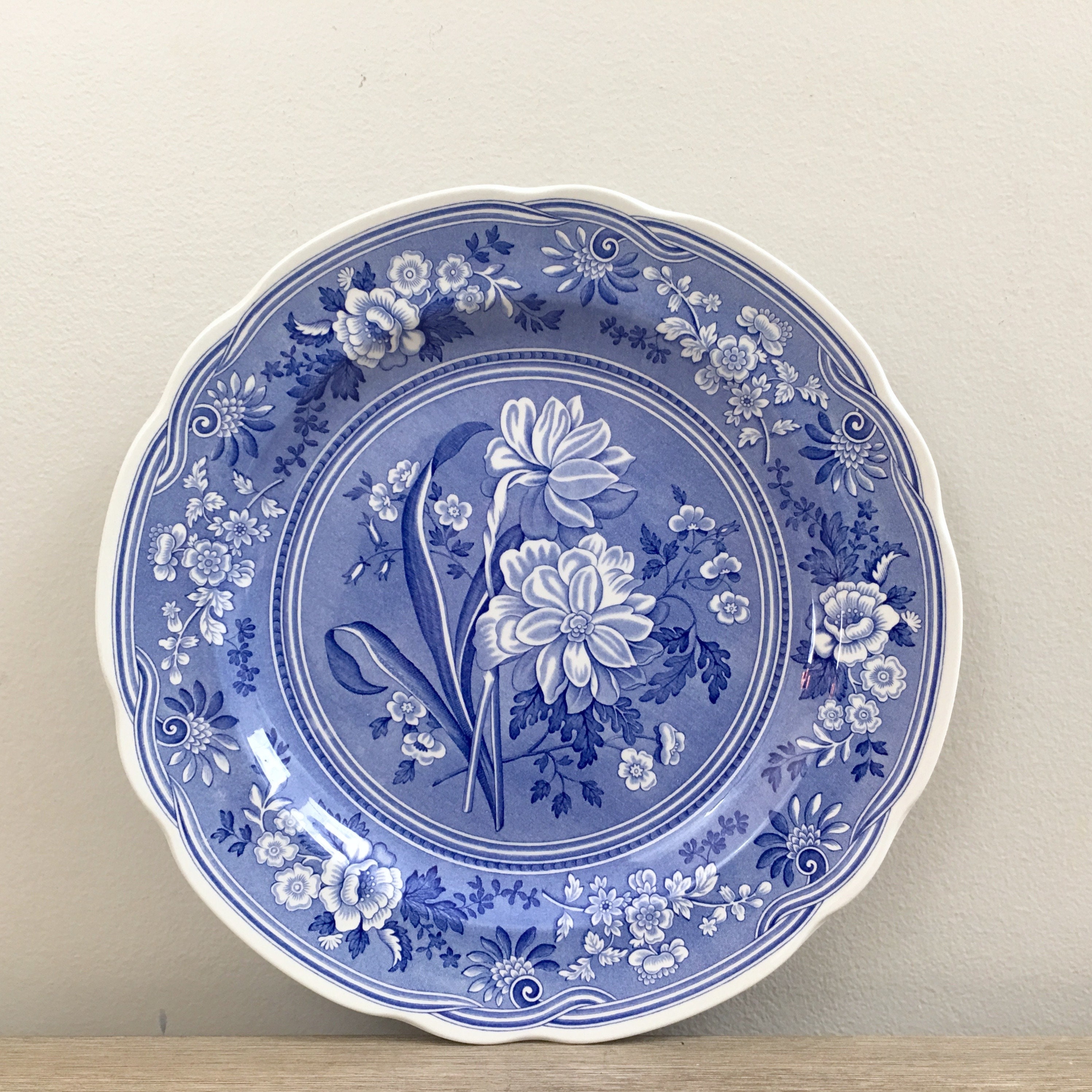 Vintage Spode Decorative Plate Blue Room Collection Porcelain Wall