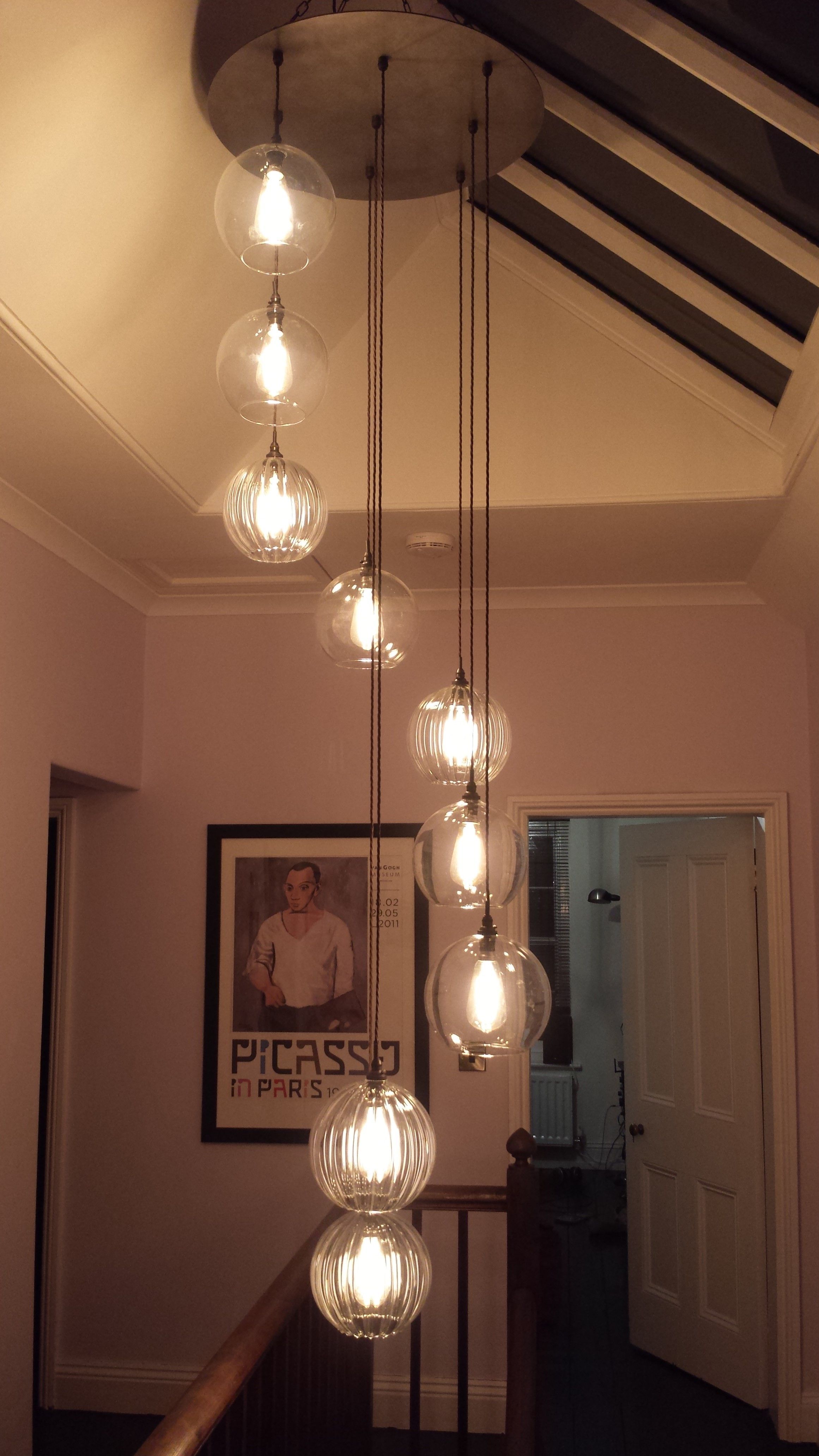 Hereford Staged Cluster, 9 lights in 2020 | Hanging lamp design, Stair