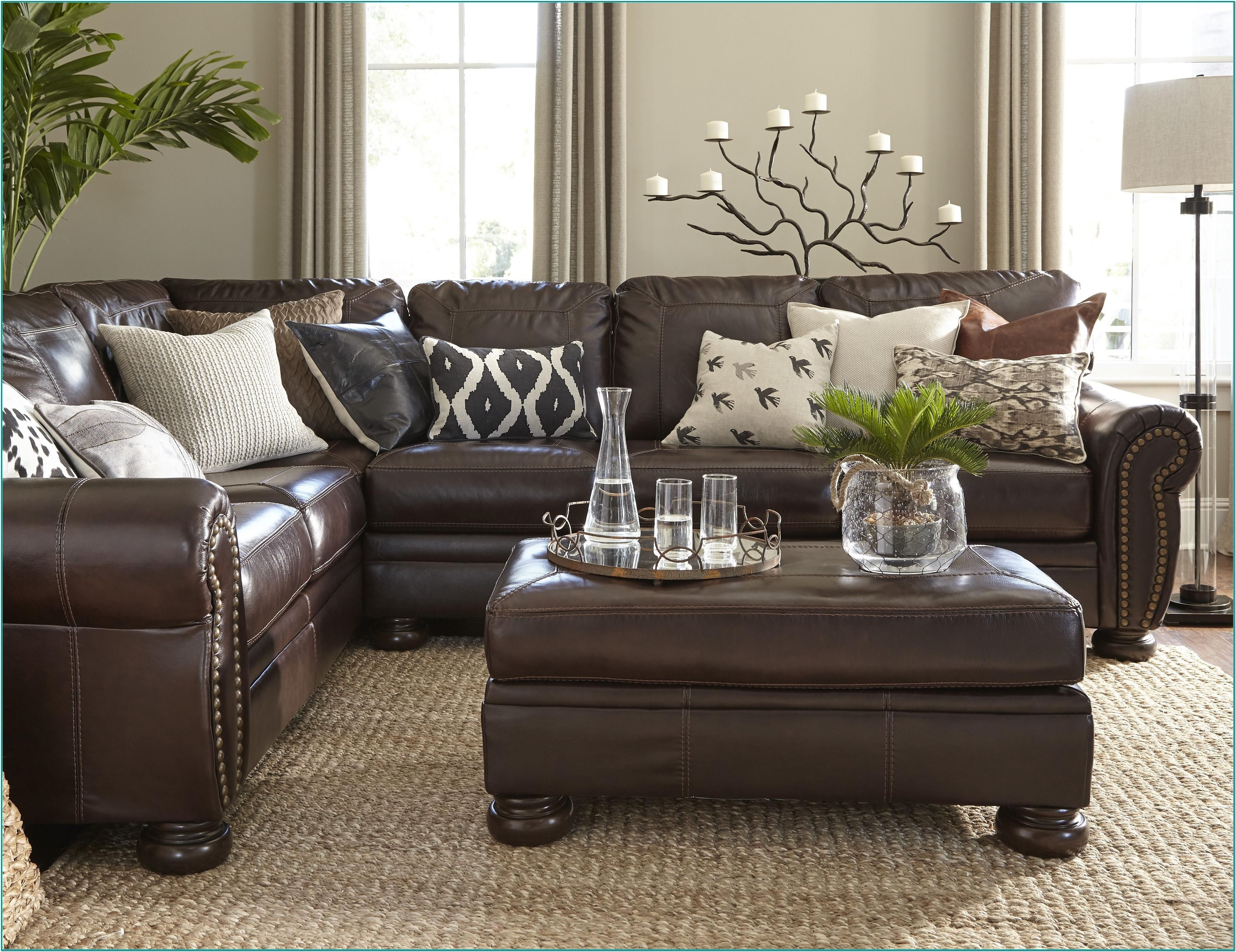 Dark Brown Brown Sofa Decorating Living Room Ideas | Leather sofa