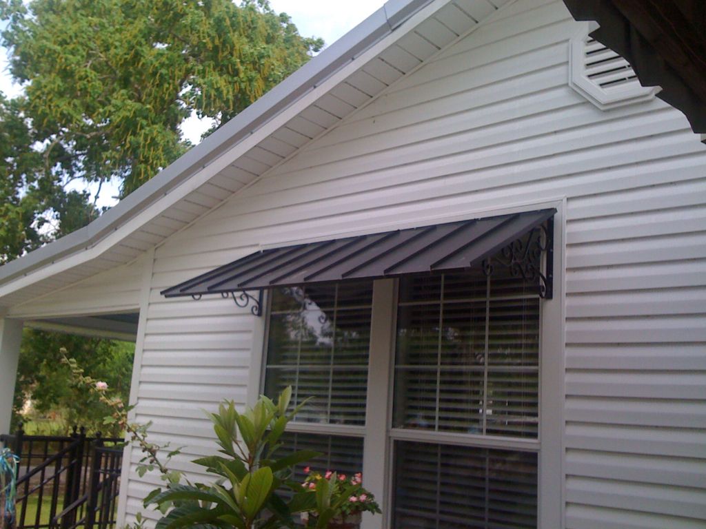 Black metal awning | Metal awning, House colors, Awning