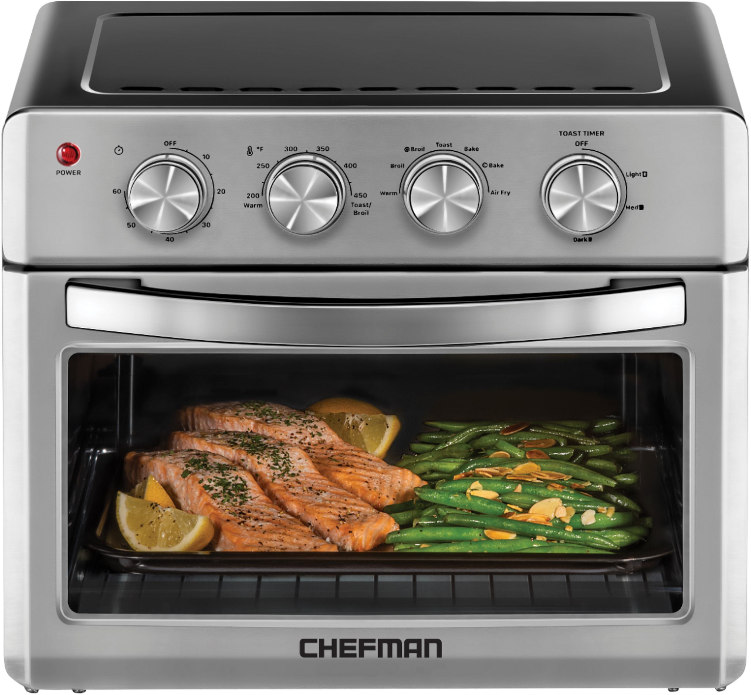 Chefman 25 L Analog Air Fryer Toaster Oven, 6 Slice, Convection w/ Auto