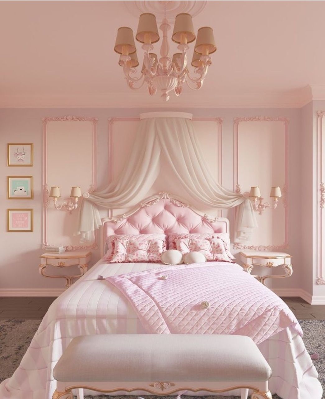 Pink Bedroom Ideas Uk / Pink bedroom, vaulted ceiling www