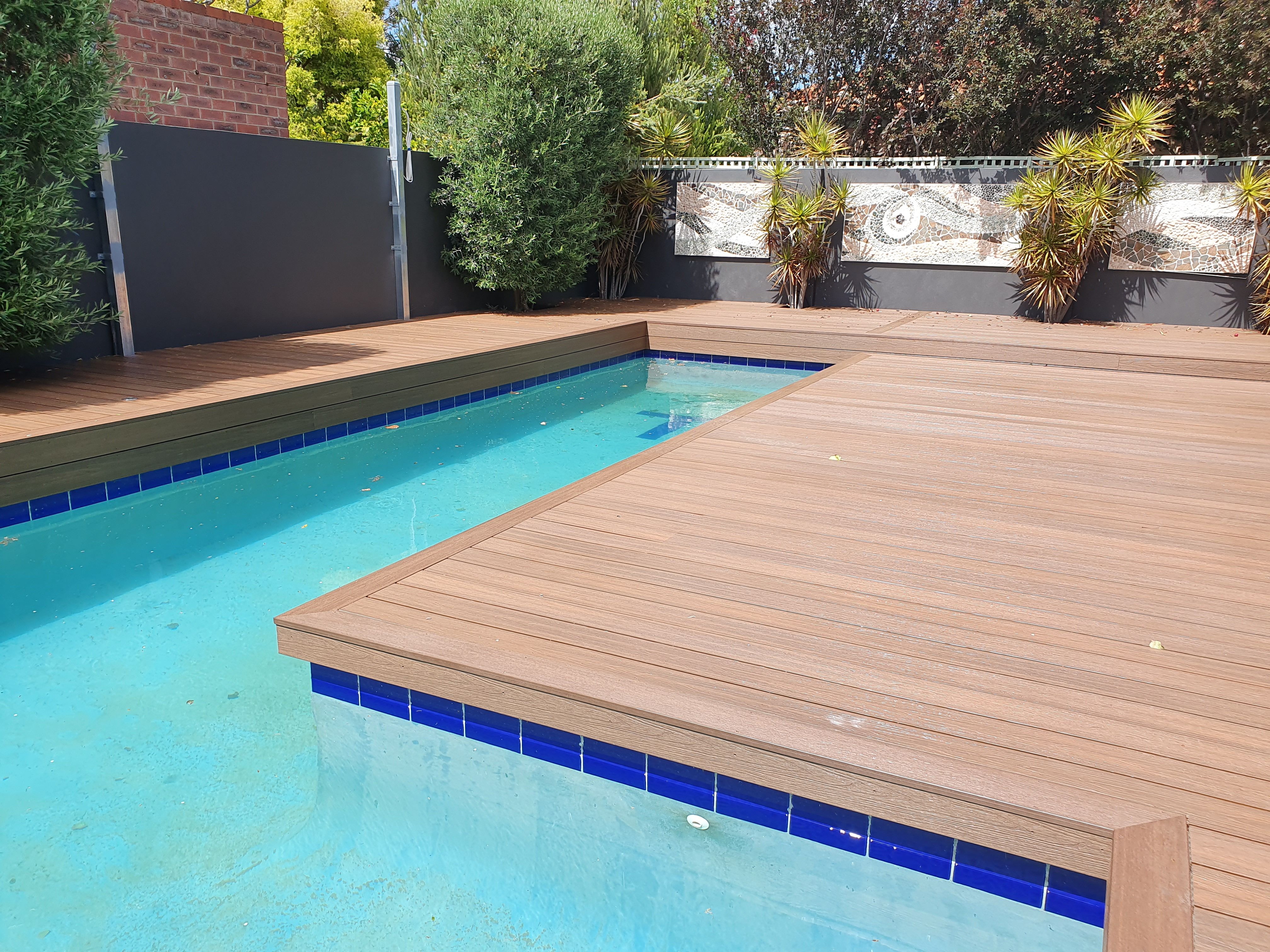 Composite Pool Deck | Wooden pool deck, Wood pool deck, Backyard pool